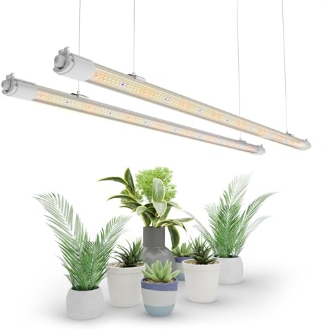 MARS HYDRO VG80, 4ft Led Grow Lights for Indoor Plants, 5000K Full Spectrum, 2x4 Coverage, IP65 Waterproof Linkable Under Canopy Plant Light Strip for Seedling Veg Flower (2x40W, 450W Equivalent)