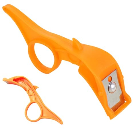 Sbucciatore Per Arance, 2-In-1 Ergonomico Sbucciatore Per Frutta, Affettatrice di Frutta per Uso Domestico, Per Cucina Preparazione Pasti Verdure Patate Pere Arance Insalata Agrumi