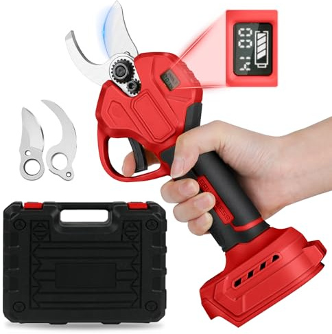 Troncarami elettrico a batteria, senza fili, 45 mm, per Milwaukee 18 V (senza batterie), motore senza spazzole, sega elettrica a batteria, forbici per ramo, forbici LCD, potatura di alberi da frutta