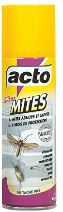 ACTO | AÉROSOL SPÉCIAL MITES TEXTILE Contre les teignes des vêtements, les teignes des fourrures et les teignes des tapisseries.| MITE4