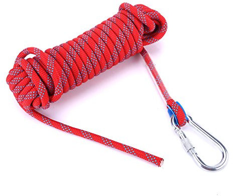 Kletterseil,Asixx Sicherheitsseil Feuerleiter Seil mit Karabiner für Outdoor-Aktivitäten Klettern Survival,10m/20m(10M)