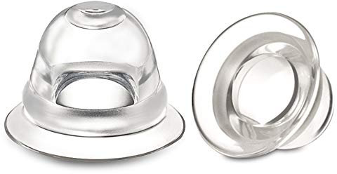 Welnove Invisible Niplette 4PCS Nipple Shield Sucker per correttore Piatto e invertito, tettarella assistita Everter, 100% Silicone Alimentare (Morbido capezzolo con Custodia Portatile)