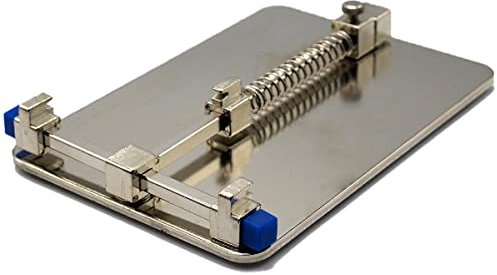 MMOBIEL Soporte universal para PCB PCB, herramienta de reparación, juego de soldadura, acero inoxidable, 13,5 x 9 cm