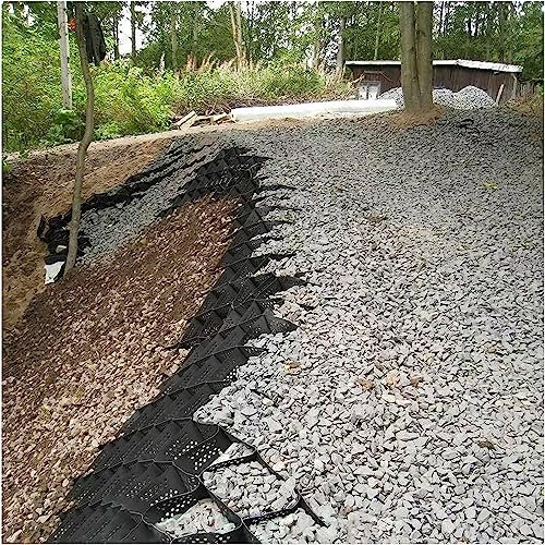 SAFWELAU Pavimentación de Arena Geocelda 5 cm de Profundidad Rejillas de Grava de HDPE para Pasarela de Piedras de jardín de Garaje, Estabilizador de pavimentación de Nido de Abeja cortable