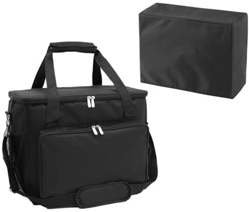 Étui de voyage pour machine à coudre Singer, Brother, Janome et accessoires compatible avec la plupart des sacs à accessoires de couture, Noir, Classique