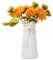 Amexo Blanco Jarrón de Cerámica Jarrones Decorativos Modernos Florero para Flores Frescas y Secas Jarrones para Sala de Estar Boda Mesa de Cena 19.5cm