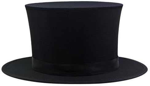 Peosaard Cappello a molla pieghevole magico, cappello a cilindro pieghevole, cappello a cilindro nero con mezzanini trucco per espediente di perforazione mago vestito/nero