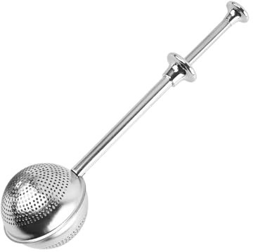 Stainless Steel Tea Strainer with Handle, Loose Leaf Tea Infuser Ball for Teatime, Reusable Tea Filter Sieve for Mulling Spices, Herb Leaves, Premium Mesh Strainers for Loose Tea Brewing Ease