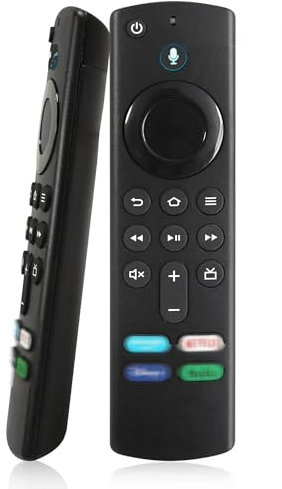Mando a Distancia por Voz (3 Gen) Adecuado para AMZ Fir-e TV Stick 2nd Gen y 3rd Gen, Stick Lite, 4K y 4K MAX, Fir-es Cube 2nd Gen & 3 Gen, con Bluetooth y 4 Botones para Streaming