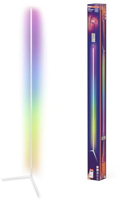 Osram Matter over Wifi Floor Corner LED Stehleuchte 2000mm, 20W, RGBW, 2700-6500K, WiFi, Fernbedienung, Weiß, Ambientlicht