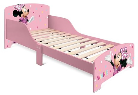 Disney Minnie barnsäng 70 × 143 × 60 cm med säkerhetsräcken – idealisk från 3 år