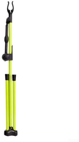 Soporte de arco estable con altura ajustable, diseño de trípode desmontable, cabezal de marco de arco compuesto resistente y soporte de fibra de vidrio ligero para apoyo (verde)
