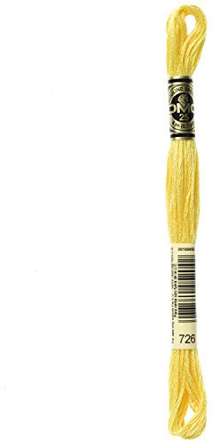 DMC 117-726 Six Strand Embroidery Cotton Floss, Light Topaz, 8.7-Yard