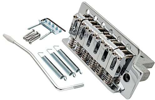 Musiclily 52,5mm Tremolo Bridge ST Tremolo Steg Brücke System für Fender Strat Style E-Gitarre, Chrom
