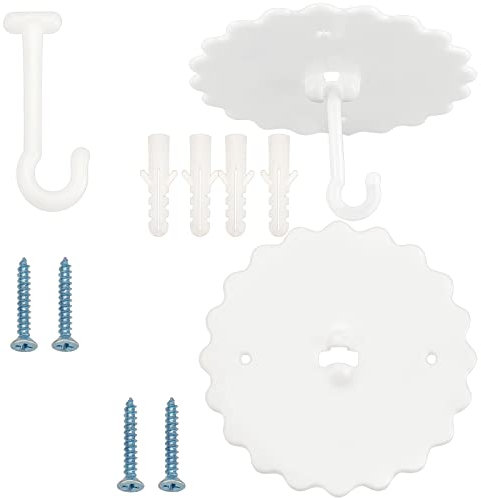GORGECRAFT Lot de 2 Crochets de Moustiquaire de Plafond Adhesif Crochets pour Ciel de Lit Suspension de Lit Superposé Super Colle Crochets de Lit à Baldaquin pour Suspendre la Moustiquaire