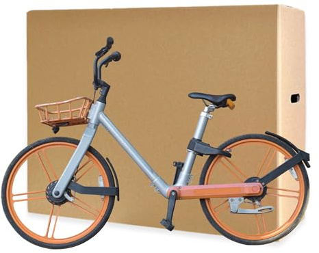 SelfHold Double Wall Cardboard Bike Shipping Box With Handles - Bicycle Postal Packaging for Safe Transit & Storage (Available in 12 Sizes) (1950 x 250 x 1100mm)