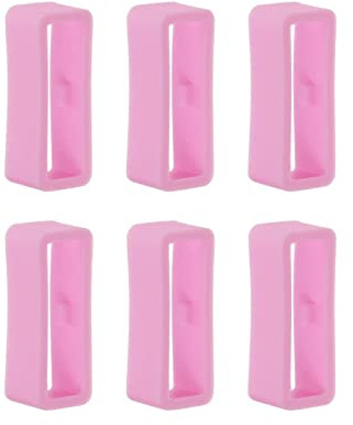 6 Pièces Boucle de Bracelet de Montre pour Huawei Band 7 /Band 6/Band 6 Pro/Band 5/Band 5i/Band 4/Band 4 Pro/Band 3/Band 3 Pro, 16mm Passant Bracelet Montre Silicone