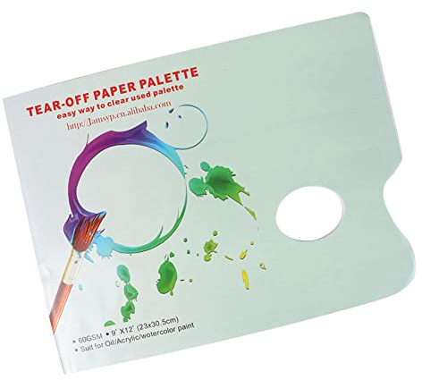 Tavolozza di carta strappabile paper palette 30 fogli per pittura ad olio ad acquerello paper palette guazzo liscio e facile da mescolare tavolozza di carta Paletter