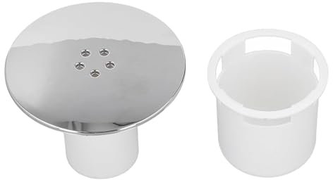 Coperchio del tubo di drenaggio doccia, utilizzato per filtro di scarico della doccia rotonda, per coperchio di ricambio per cestino della griglia di ricambio (argento)