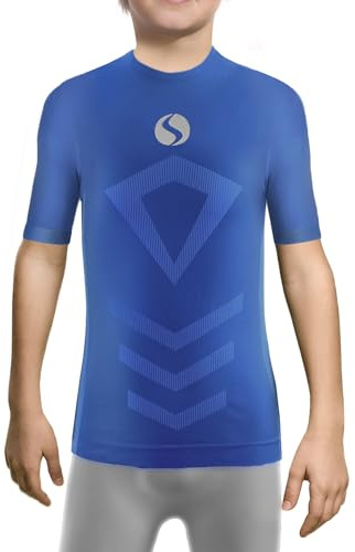 Sesto Senso Camiseta Térmica para Niño Manga Corta Camiseta Deportiva 4XS/3XS Azul Blue