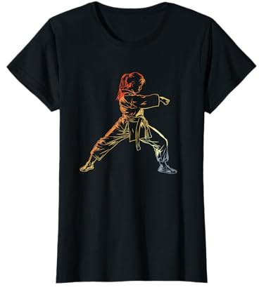 Karaté Girl Line Art T-Shirt