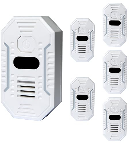 2025 Upgraded Version Ultrasonic Pest & Insect Repeller， Effectively Prevent Rats, Mosquitoes, Cockroaches, Spiders, Mouse, Moths, Rodent, Indoor Use Electronic Devices - No Radiation (White(6 pcs))