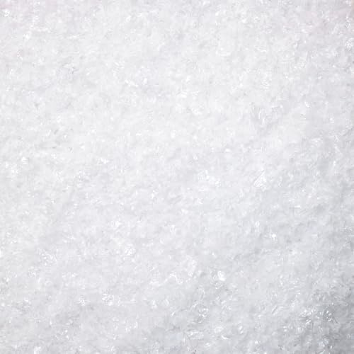 Penta Angel 100g Fake Snow Decorations Plastic Xmas Artificial Snowflake Confetti for Christmas Holiday Home Decor Crafts DIY (Solid White)
