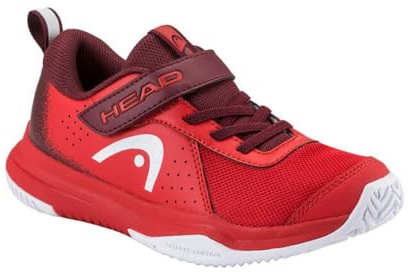 HEAD Sprint Strap 4.0 Kids Sneaker da Tennis, Rosso/Rosso Scuro, Taglia 29 EU, Sintetico, Casual, Tacco Piatto, Chiusura in Velcro
