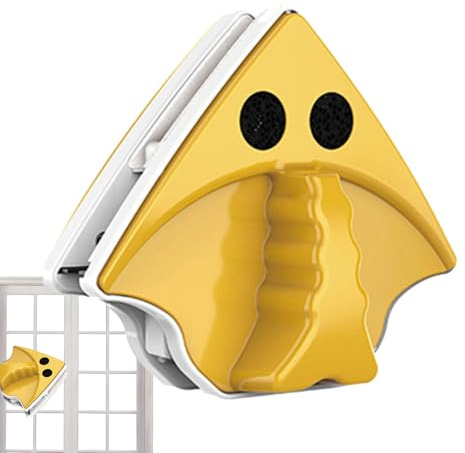 Raclette magnétique double face de 13 cm - Raclette triangulaire pour le | nettoyage des vitres - Outil de lavage domestique anti-chute - Pour le nettoyage des vernis