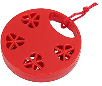 Stylebest Tamburello a Mano Jingles Strumento a Percussione Colorato per Bambini e Adulti Rosso Leggero 1 Pezzo