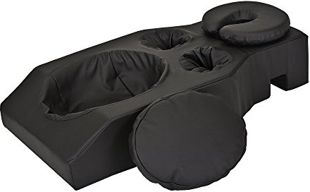 EarthLite Pregnancy Massage Cushion & Headrest - Full Body Pregnancy Bolster/Ideal After Breast Surgery & Lower Back Pain, Black