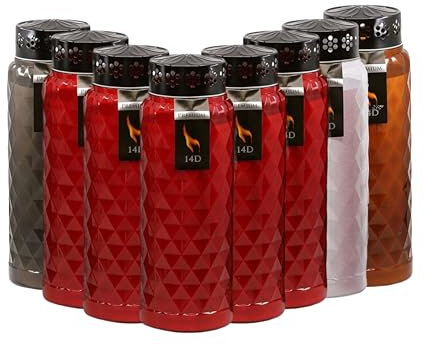 8 St. Zwei Wochenbrenner, Grabkerzen, Brenndauer bis 14 Tage, Grabkerze, Grablampe, Grablicht