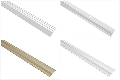 Effector Avslutningsprofiler av anodiserad aluminium – anpassningsprofil golvlist – (2 meter silver) vinkellist fogskena golvskenor dekoration
