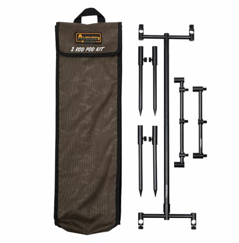Prologic Avenger Buzz Bar Kit and Carrycase 2 Rod - Buzzer Bar Set, Rutenauflage, Rutenhalter, Rutenhalterung