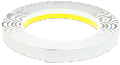 NOBILY Fensterleiste 50mm mit Lippe / 25 Meter/PVC - Fensterleisten Flachleisten Kunststoffleisten Profileleisten Abschlussleisten Zierleisten zur Fenster Montage