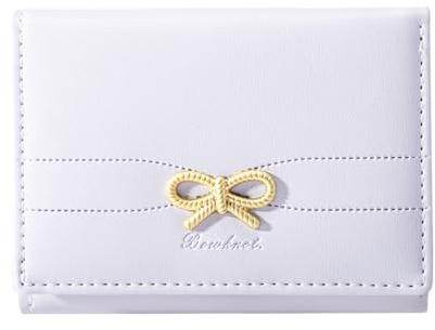 Sunwel Fashion Portefeuille pour filles, joli nœud coquet esthétique pour papiers d'identité, porte-monnaie pour femme, violet