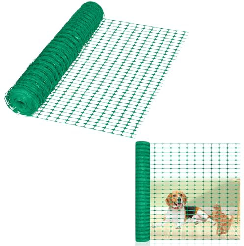 YUENFONG Valla de seguridad de plástico de 30 m, valla de seguridad, valla de advertencia, 1 x 30 m, color verde