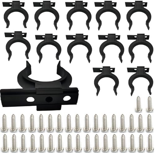 Küchensockel Befestigung Clips, 12 Stück Küche Sockelblende Halterung, Kick Board Clips, Robuste Küchen Kickboard Sockelklammern, Leistenclips Schwarz für Sockelleiste mit 36 Schrauben (30mm)