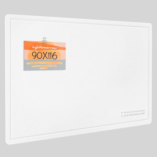 Bacheca grande in feltro da parete, 90 x 118 cm, pieghevole, con nastro autoadesivo, include 20 puntine, colore: bianco