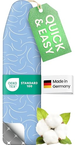 SimplySmooth Premium Bügelbrettbezug 140x40 I OEKOTEX100 I Made IN Germany I Bügeltischbezug I Komfortpolster I Bügelbezug für 130-140x38-45cm Bügelbrett Bezugfür Dampfbügelstation I Größe XL