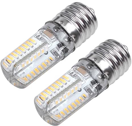 Kznifmk 2X E17 Lampadina Socket 5W 64 Led 3014 Smd Luce Bianca Calda Ac 110V-220V