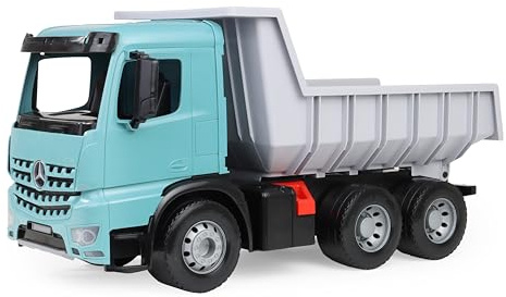 Lena Giga Trucks Mercedes-Benz Arocs 67 cm lastbil – byggnadsleksak 3+ år, utomhusfordon med stålaxlar, tillverkad i Europa
