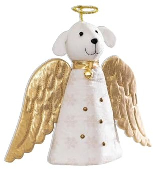 Generisch 2026 Topper angelo Ornament2D acrilico temi vacanza 25 cm alto simpatico angelo design per la casa (bianco, 23 cm)