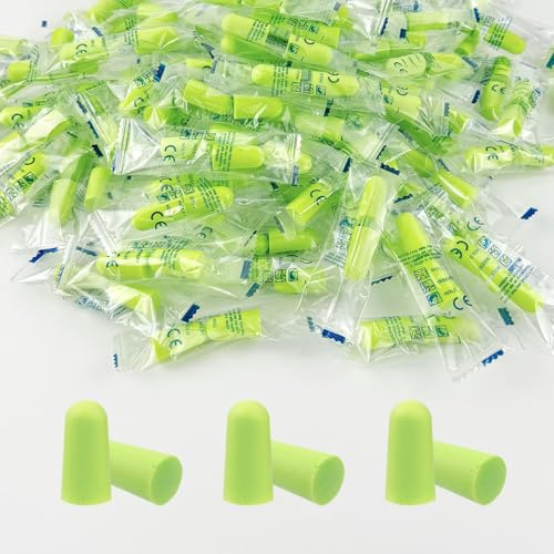 Mjuka öronproppar i skum, 30 par individuellt förpackade snarkning, brusreducerande öronproppar för sömn, 38 dB högsta SNR, återanvändbara öronproppar för studier, resor, industriella arbetsplatser