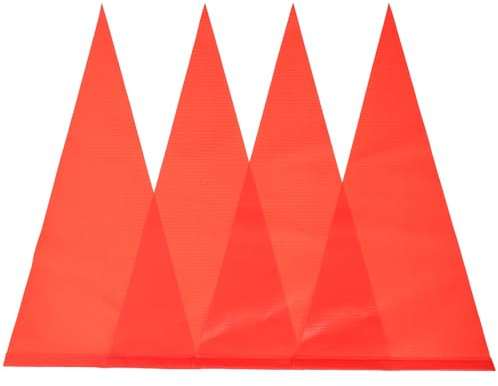 HIAKDOFT 4 Pezzi Bandiere di Sicurezza Riflettenti per Bicicletta in PVC 21X42X42 CM Supporto 6 MM Leggere e Compatte Segnalazione Visibile per Ciclismo e Sicurezza
