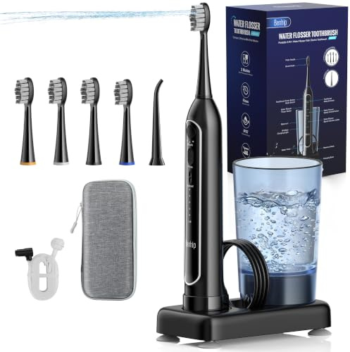 Benhip Electric Toothbrush with Water Flosser Combo