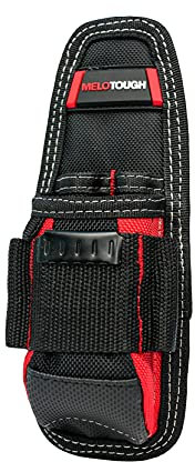 MELOTOUGH Small Pouch - Technician's Clip-on Tool Holster, Mini Electrical Holder in Red