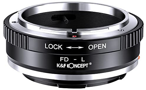 K&F CONCEPT -Adaptador de Enfoque Manual, Compatible con Lentes Objetivos Canon FD Mount y Cuerpos de Cámara Leica L Mount, Anillo Adaptador Manual Lens