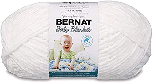 Baby Blanket BB White Yarn - Pack of 0.5oz/300g - Polyester - #6 Super Bulky - 220 Yards - Knitting/Crochet