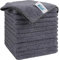 HOMEXCEL Chiffons de Nettoyage en Microfibres Gris, 12 pièces, Serviettes en Microfibres pour l'automobile, Non pelucheuses et absorbantes, adaptées à la Voiture, à la Maison et à la Cuisine